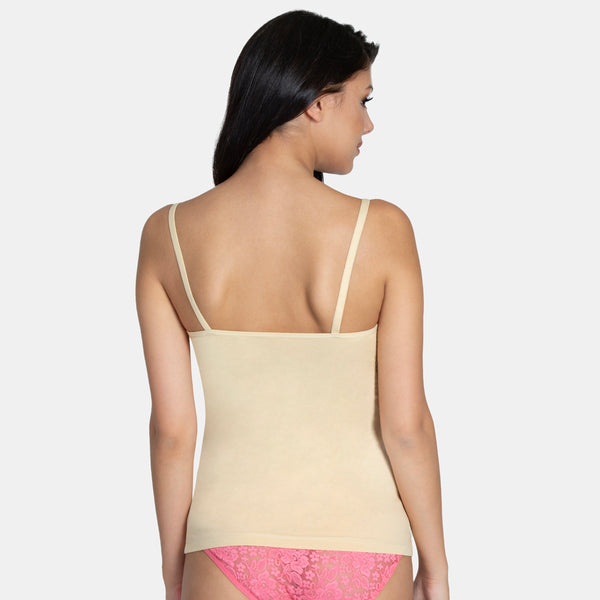 Envie Regular Fit Round Neck Short Length Basic Camisole - NVC3001 (Nude)