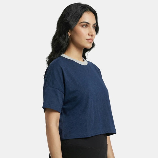 Envie Relaxed Fit Short Sleeve T-Shirt - NVTS1002 (Navy Melange)