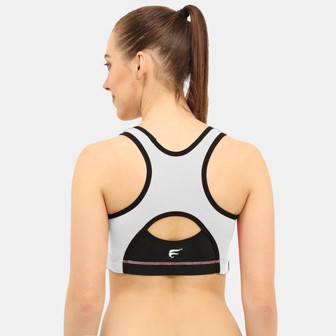 Envie Padded Non-Wired Full Coverage Sports Bra - NVB1051 (Grey Melange)