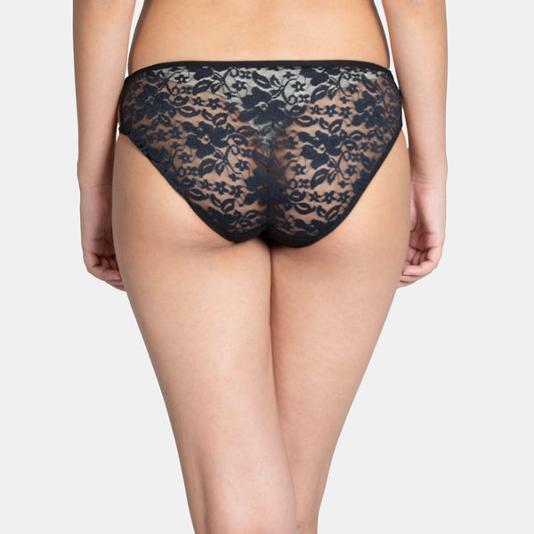 Envie Low Rise Half Coverage Lace Bikini - NVP2030 (Black)