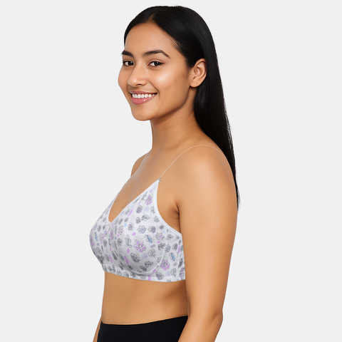Envie Non-Padded Non-Wired 3/4th Coverage Minimiser Bra - NVB1135 (Assorted)