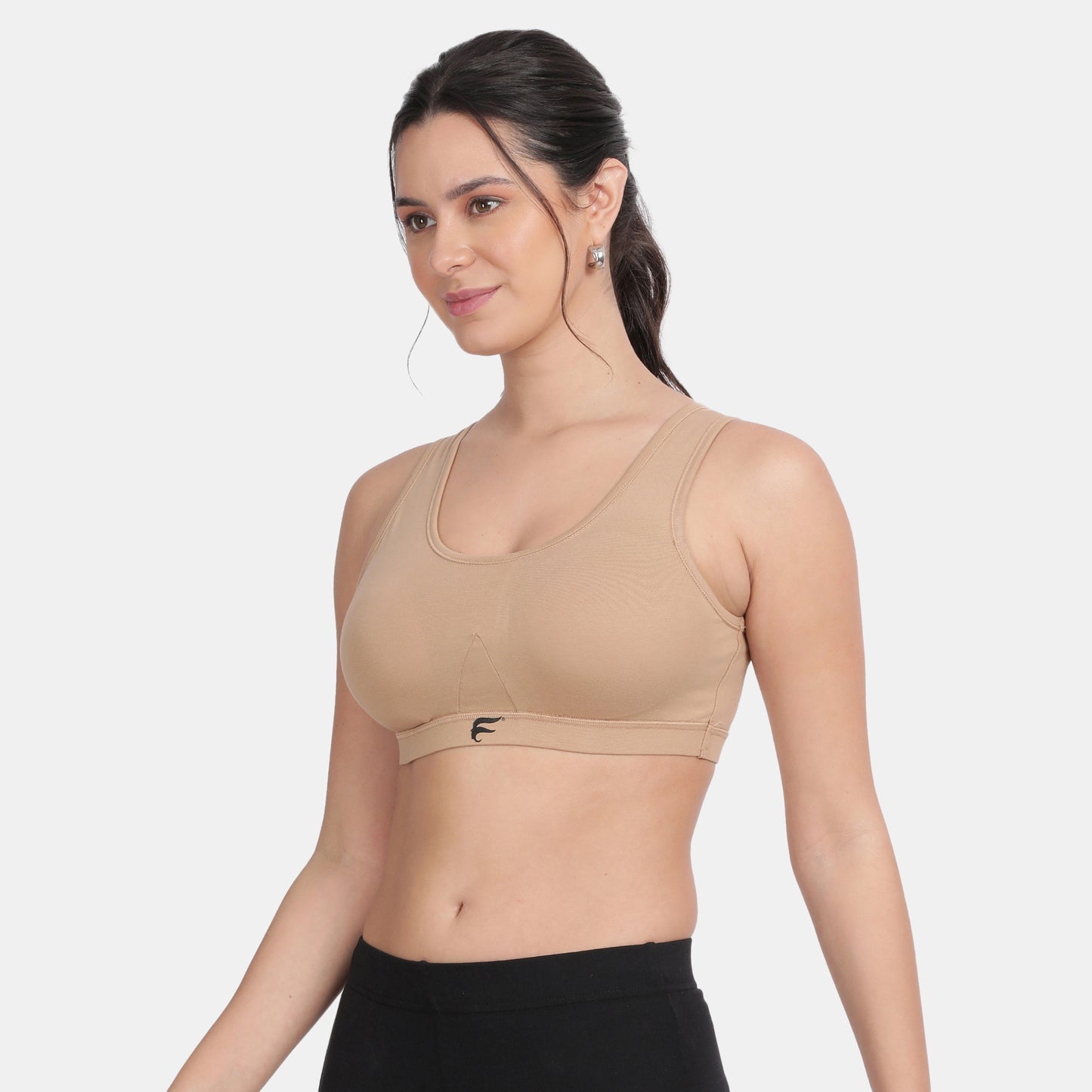 Envie Padded Non-Wired 3/4th Coverage Racerback Sports Bra - NVB1124