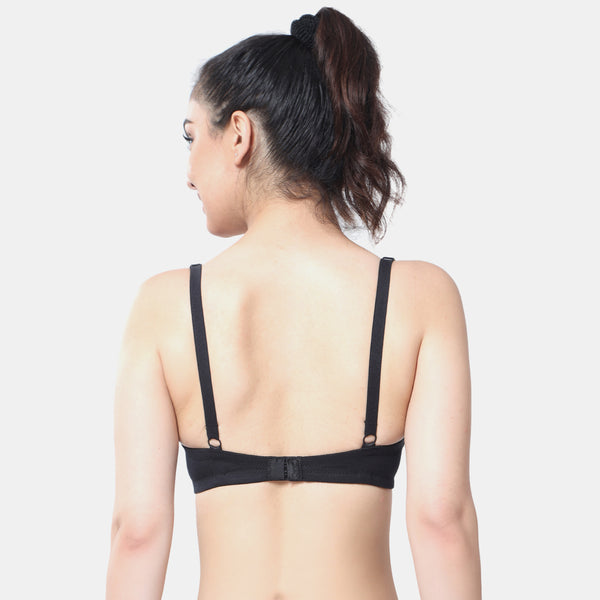 Envie Non-Padded Non-Wired Full Coverage T-Shirt Bra - NVB1092 (Black)