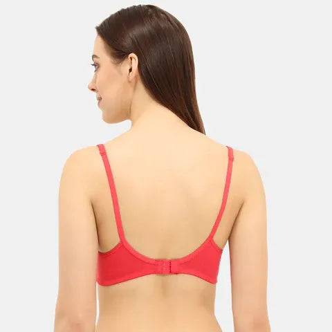 Envie minimiser bra non padded non wired 3/4th coverage NVB1083 red smooth full coverage reducing bust everyday comfort bra for women