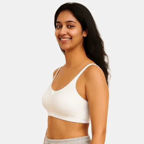 Envie women’s white T-shirt bra non padded non wired 3/4th coverage soft support bra