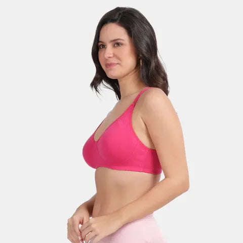 Fusia pink minimiser bra Envie non padded non wired 3/4th coverage comfortable everyday bra