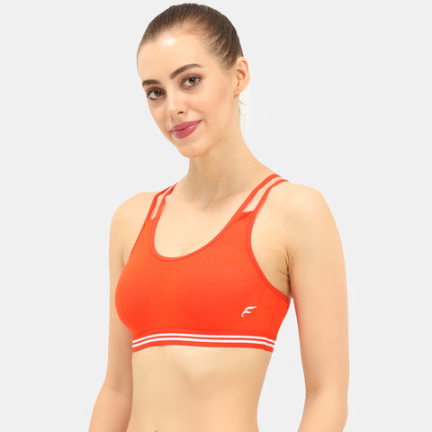 Envie Padded Non-Wired Full Coverage Sports Bra - NVB1069 (Fiesta)