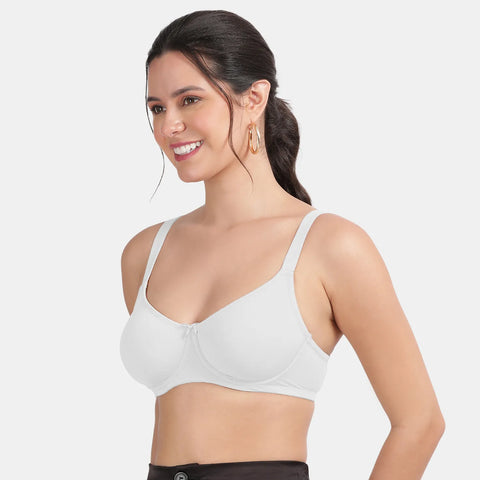 White non padded T-shirt bra Envie wired 3/4th coverage soft comfortable bra