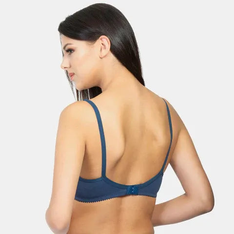 Envie minimiser bra non padded non wired 3/4th coverage NVB1001 dark denim smooth fit everyday comfort bra for women