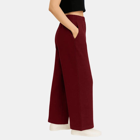 Envie Relaxed Fit Wide Leg Baggy Pant – NVTP8016 (Maroon)