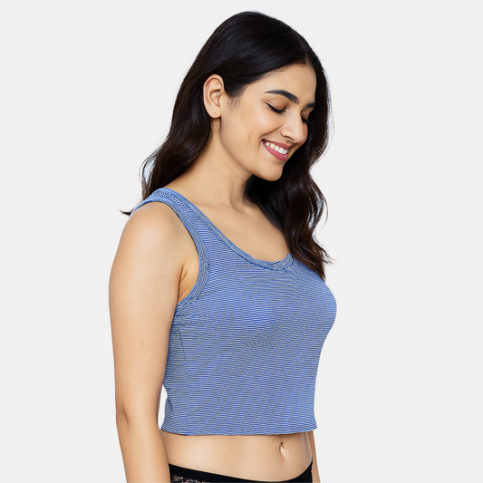 Envie Regular Fit U Neck Short Length Camisole - NVC3032 (Royal Blue)