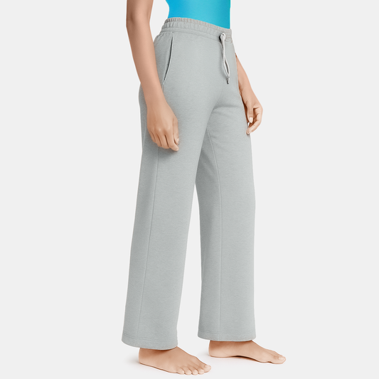 Envie Relaxed Fit Wide Leg Baggy Pant – NVTP8016 (Grey Melange)