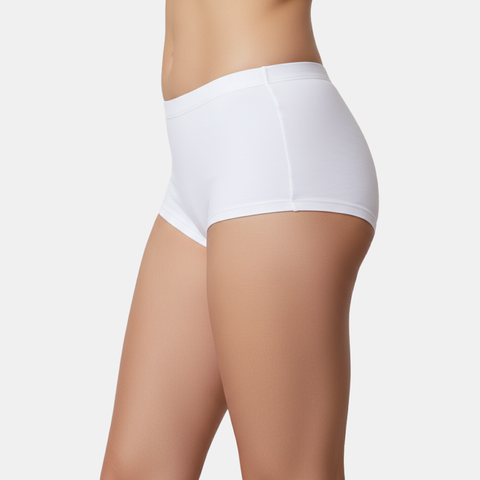 Envie High Rise Full Coverage Boyshorts - NVP2065 (White)