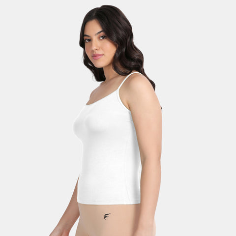 Envie Regular Fit Scoop Neck Short Length Camisole - NVC3031 (White)