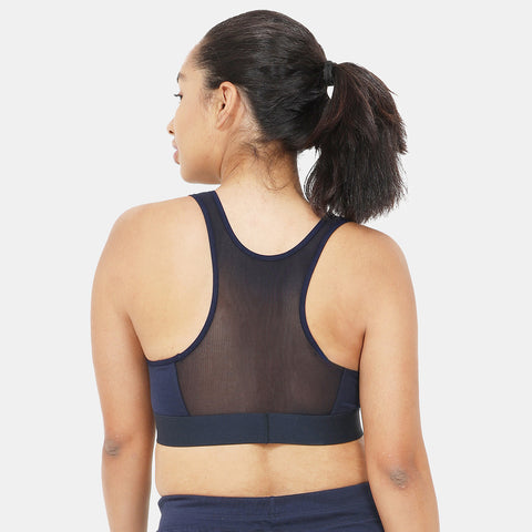 Envie Padded Non-Wired Full Coverage Sports Bra - NVB1070 (Navy Navy)