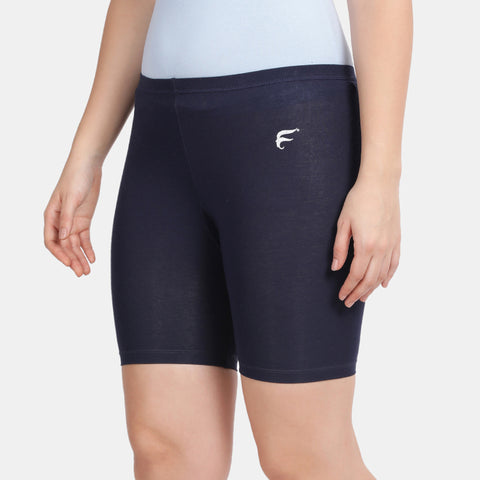 Envie Hugged Fit Thigh Length Cycling Shorts - NVS5019 (Navy)