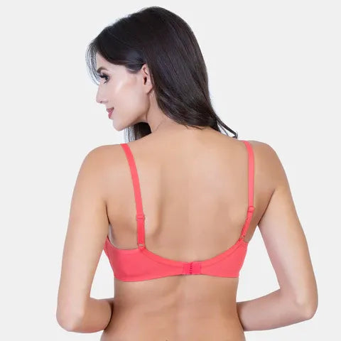 Envie Non-Padded Non-Wired 3/4th Coverage T-Shirt Bra - NVB1031 (Rosebite)