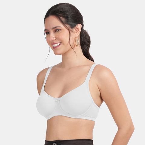 Envie Non-Padded Wired 3/4th Coverage T-Shirt Bra - NVB1132 (White)