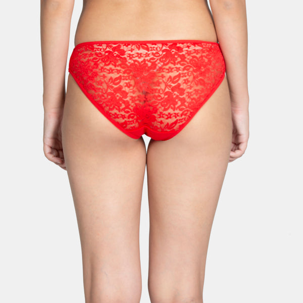 Envie Low Rise Half Coverage Lace Bikini - NVP2030 (Red)