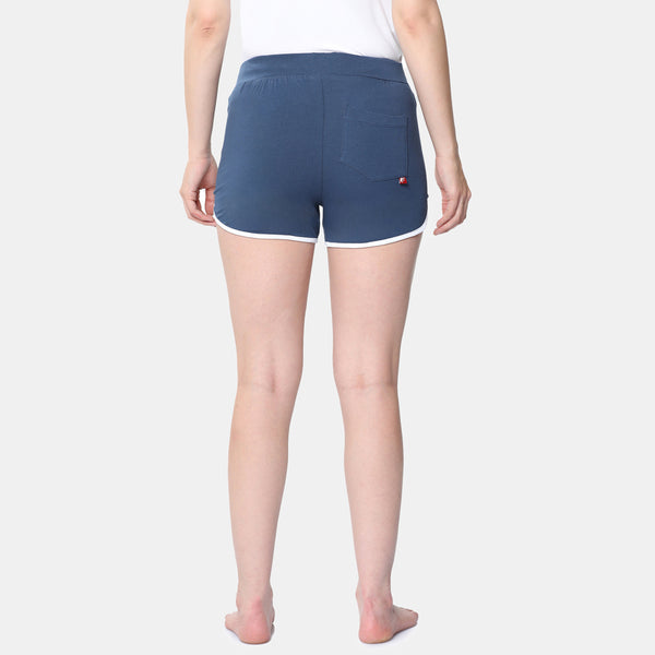 Envie Dualtone Relaxed Fit Dolphin Shorts - NVS5023 (Denim White)