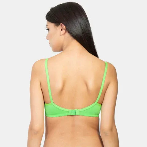 Non padded non wired minimiser bra Envie NVB1001 j green breathable fabric everyday support bra for women