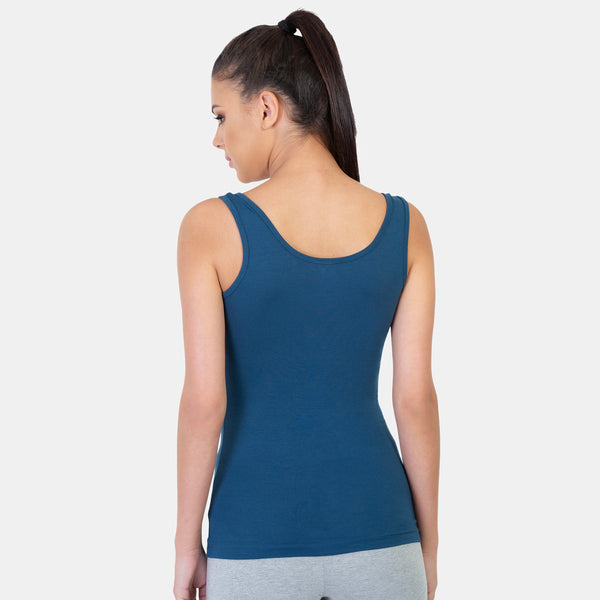 Envie Regular Fit U-Neck Short Length Tank Top - NVC3006 (M blue)