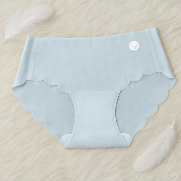Envie Flow Mid Rise 3/4th Coverage Seamless Hipster Panty - Smog Blue