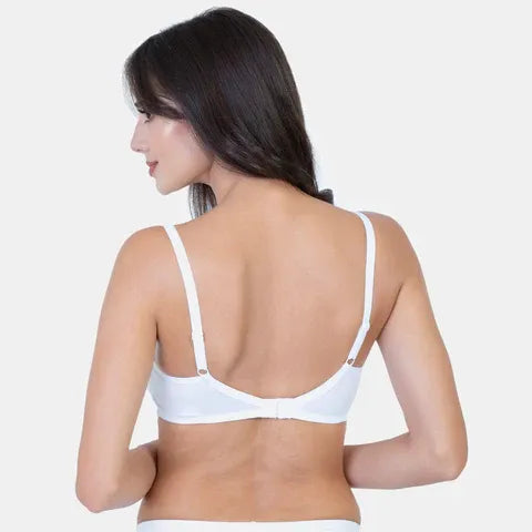 Envie Non-Padded Non-Wired 3/4th Coverage T-Shirt Bra - NVB1031 (White)