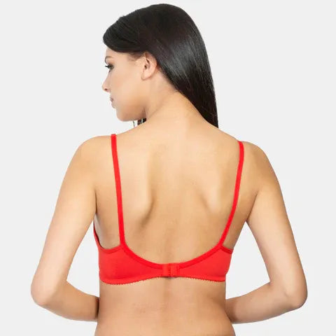 Best minimiser bra India true red Envie NVB1001 non padded non wired 3/4th coverage daily wear comfort bra