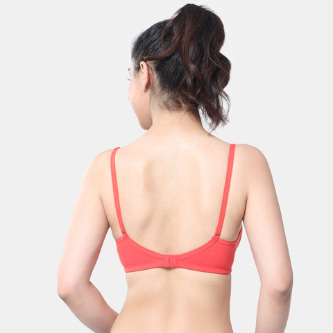 Envie Padded Non-Wired 3/4th Coverage T-Shirt Bra - NVB1007 (Coral Red)