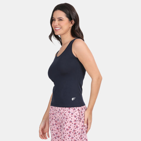 Envie Regular Fit U-Neck Short Length Tank Top - NVC3019 (Navy)