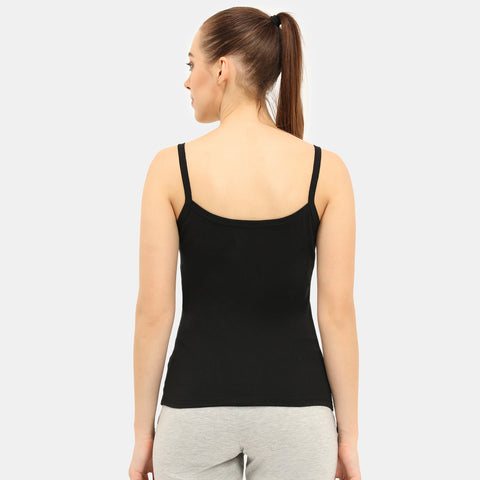 Envie Regular Fit Round Neck Short Length Basic Camisole - NVC3021 (Black)