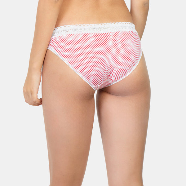 Envie Low Rise Half Coverage Lace Bikini - NVP2019 (Raspberry Polka)