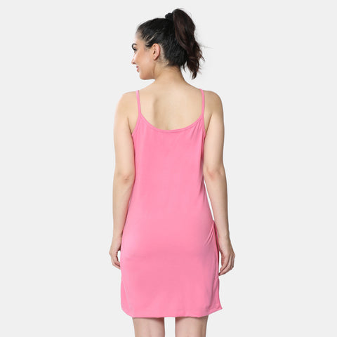 Envie Relaxed Fit Scoop Neck Thigh Length Kurta Slip - NVC3027 (Hot Pink)
