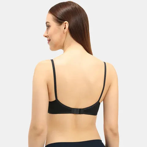 Envie Non-Padded Non-Wired 3/4th Coverage T-Shirt Bra - NVB1082 (Black)