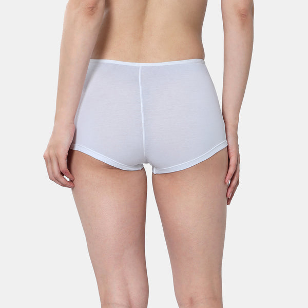 Envie Midrise Hugged Fit Comfort Boyshorts - NVS5027 (White)