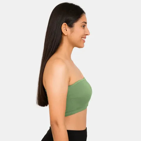 Strapless bandeau bra Envie NVB1144 fair green smooth fit non padded non wired bra for women