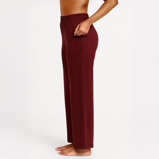 Envie Relaxed Fit Wide Leg Baggy Pant – NVTP8016 (Maroon)