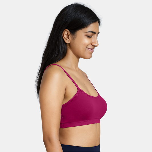 Envie Girls Non-Padded Non-Wired Full Coverage Beginners Bra - NVGB1008 (Dark Maroon)