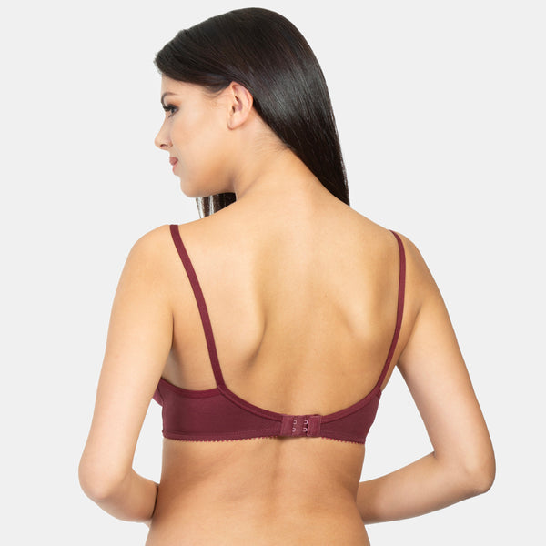 Envie Non-Padded Non-Wired 3/4th Coverage Minimizer Bra - NVB1001 (Wine)