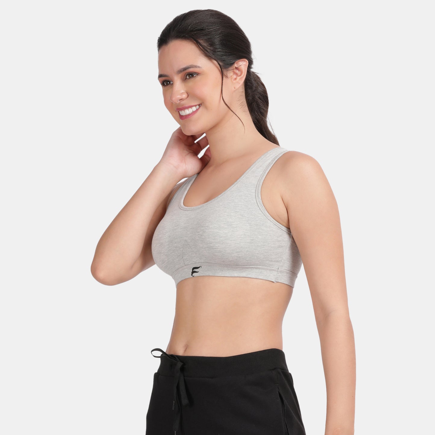 Envie Padded Non-Wired 3/4th Coverage Racerback Sports Bra - NVB1124