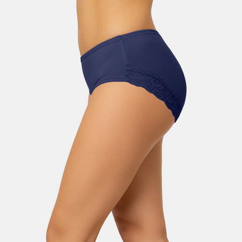 Envie Mid Rise 3/4th Coverage Lace Hipster - NVP2064 (Navy)