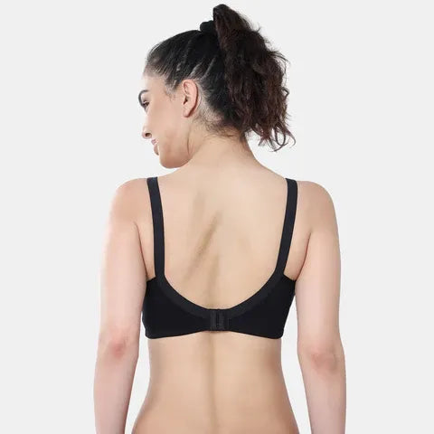 Seamless black t shirt bra Envie full coverage non wired non padded lightweight comfortable bra for women