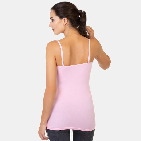 Envie Regular Fit Scoop Neck Hip Length Basic Camisole - NVC3015 (Light Pink)