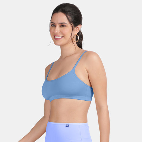 Envie Girls Non-Padded Non-Wired Full Coverage Beginners Bra - NVGB1008 (Blue)