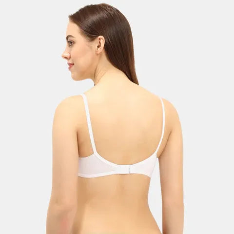 White 3/4th coverage T-shirt bra Envie non padded non wired smooth daily wear lingerie
