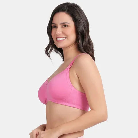 Non padded non wired maternity bra Envie NVB1023 pink 3/4th coverage gentle support pregnancy bra