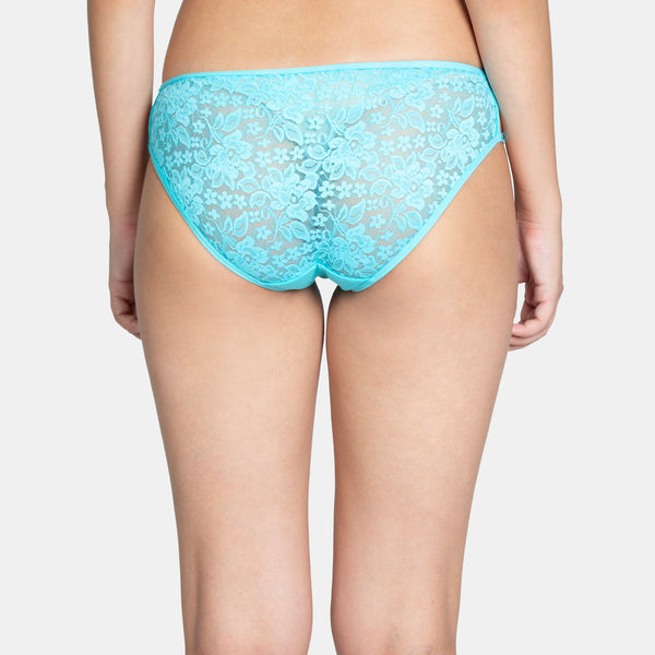 Envie Low Rise Half Coverage Lace Bikini - NVP2030 (Blue Curacao)