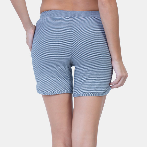 Envie Regular Fit Thigh Length Knitted Shorts - NVS5002 (Black)