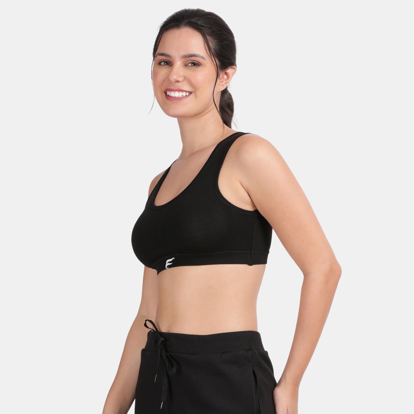 Envie Padded Non-Wired 3/4th Coverage Racerback Sports Bra - NVB1124